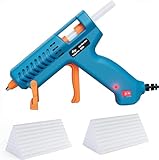 Pistola Silicona Caliente Tilswall 50W con 75pcs Pegamento Barras 7*130mm Pistola de Silicona Caliente, Pistola Silicona Manualidades Antigoteo para Arte, Reparaciones y en el hogar,Oficina y Escuela